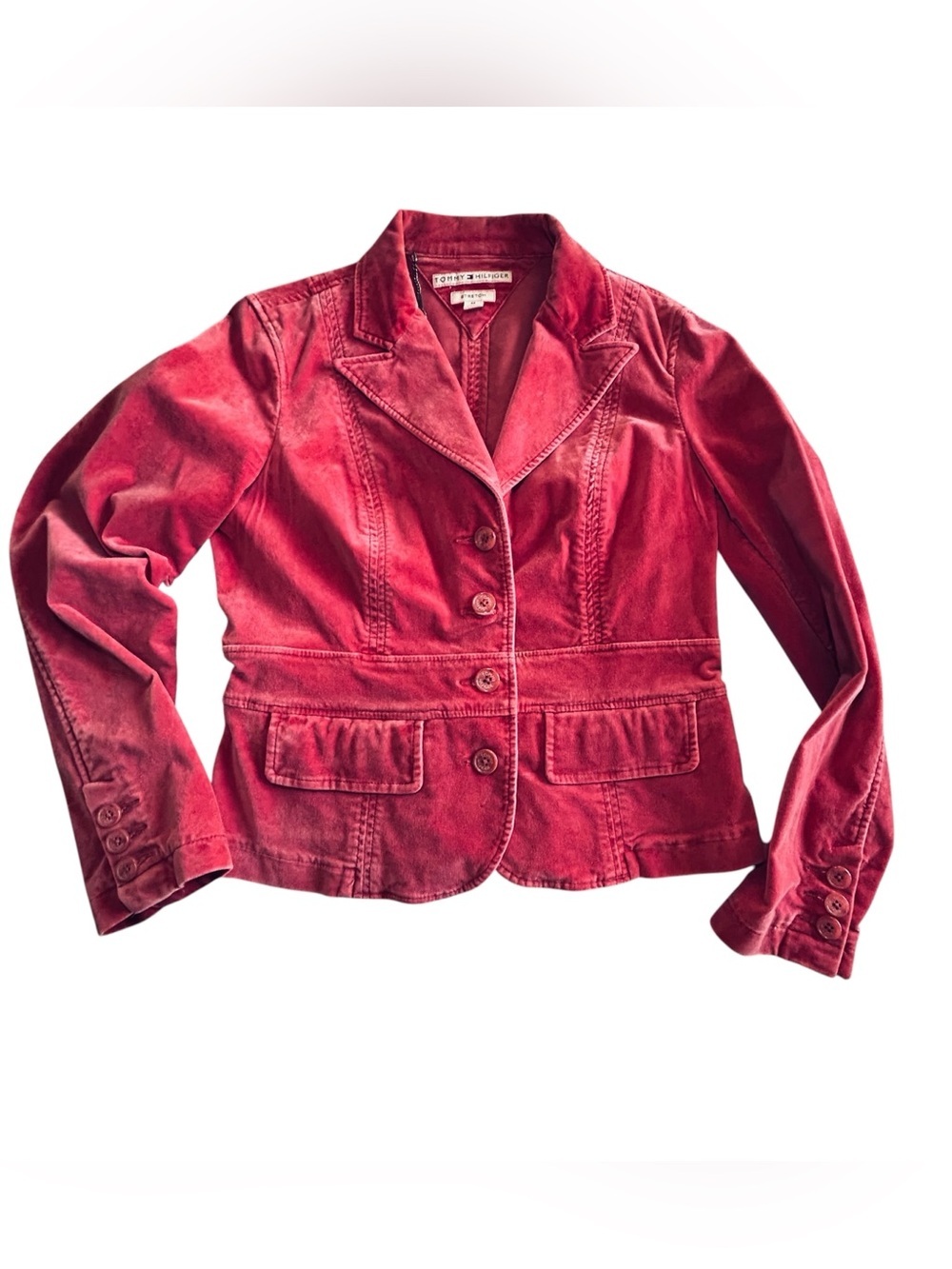 Tommy Hilfiger Red Women's Blazer Jacket